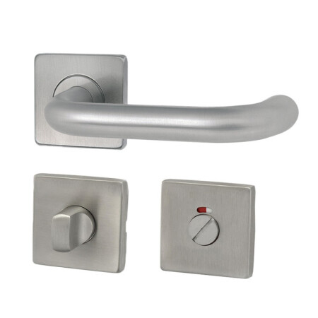 Okucia drzwiowe HOLAR MT 02 z rozetą kwadratową (stal nierdzewna)