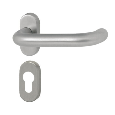 Okucia drzwiowe HOLAR MT 02 z rozetą owalną (stal nierdzewna)