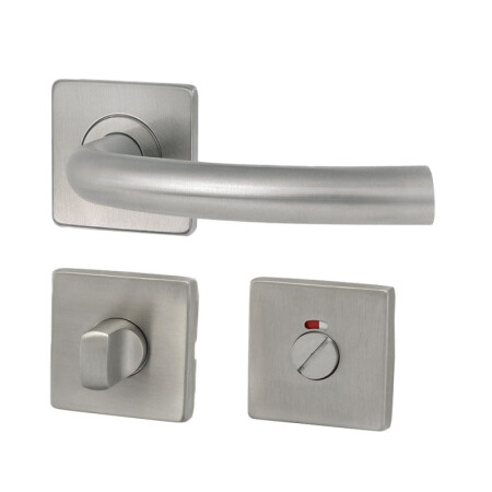 Okucia drzwiowe HOLAR MT 03 z rozetą kwadratową (stal nierdzewna)