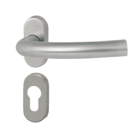 Okucia drzwiowe HOLAR MT 03 z rozetą owalną (stal nierdzewna)