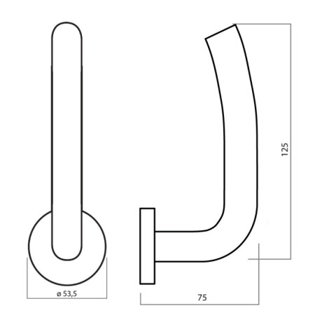 Okucia drzwiowe HOLAR MT 03 z rozetą owalną (stal nierdzewna)