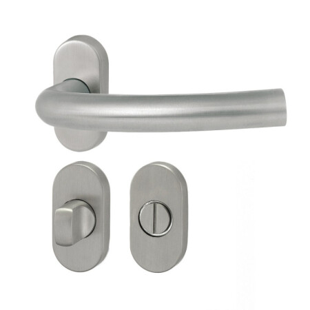 Okucia drzwiowe HOLAR MT 03 z rozetą owalną (stal nierdzewna)