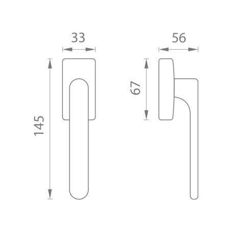 WYPRZEDAŻ Klamka okienna Euro MP CB - DK - MOOD ONEQ - HR (Matt blue (C06)