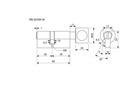 Wkładka ślepa z gałką RICHTER RB