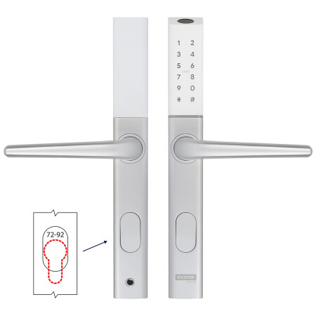 Richter digital door handle DH.S3B-C.STR (silver)