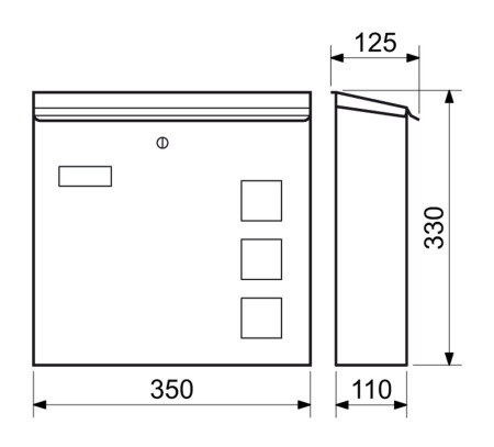 Skrzynka pocztowa RICHTER BK.703.GN (stal nierdzewna)