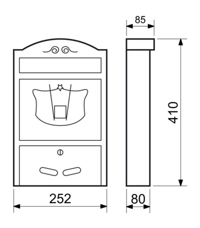Skrzynka pocztowa RICHTER BK.301.SP (srebrna malowana proszkowo)