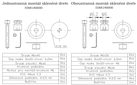 Klamka ROSTEX OMEGA (czarna) - dwustronna