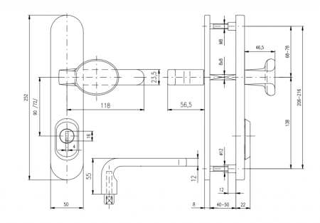 Okucia zabezpieczające ROSTEX BK RX1-50 SOLID 3 klasa (MATA MIEDZIANA)