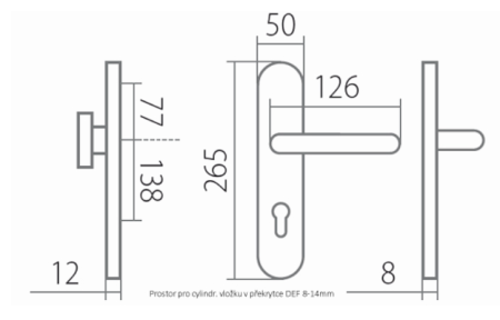 Okucia zabezpieczające TWIN DAVID/INNER HTSI P4500 DEF (XR) - z osłoną